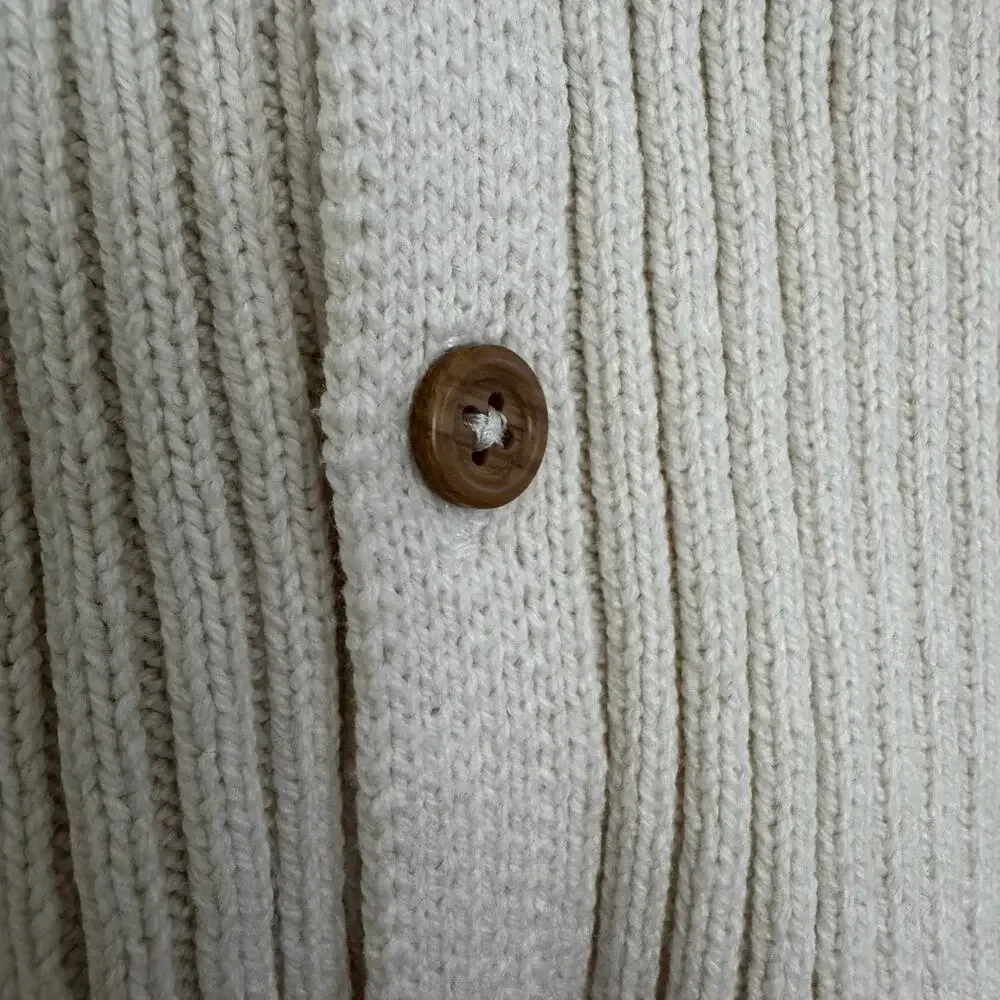 GRAYSON mini Ribbed Knit Baby Romper in Cream